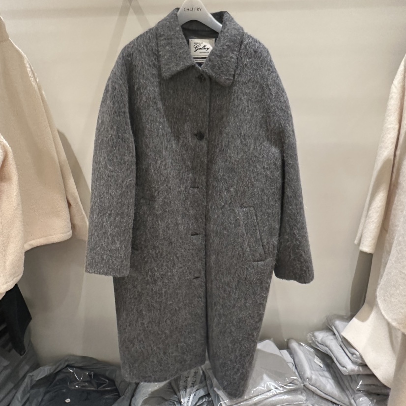 GALLERY-P東大門直郵26秋冬手工羊駝大衣中長款大衣翻領單排扣GALLERY-P中長款大衣圖色2