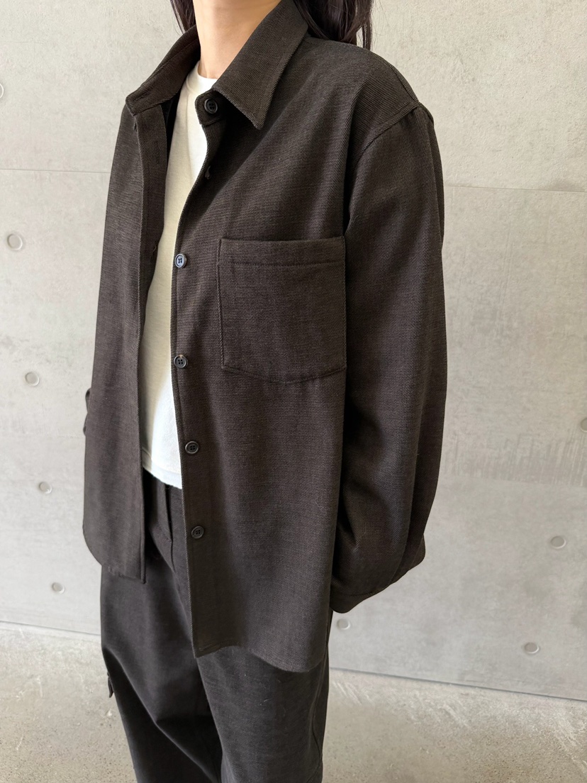 URBANE cloth東大門直郵26秋冬加絨落肩襯衫蕾絲衫單排扣毛絨URBANE cloth襯衫/蕾絲衫
