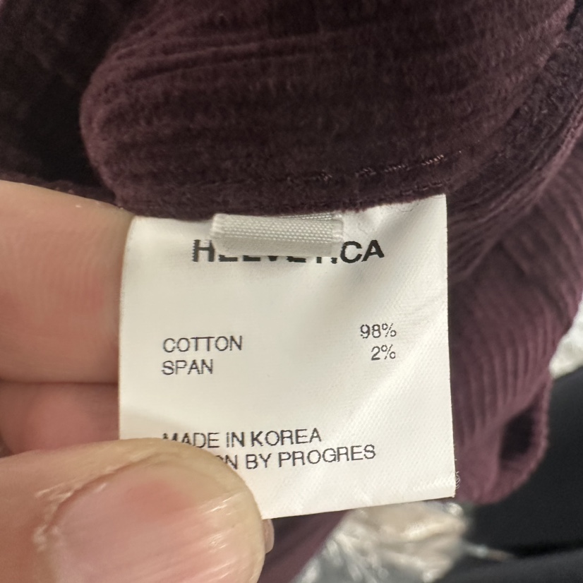 HELVETICA東大門代購26秋冬燈芯絨直筒休閑褲燈芯絨口袋直筒高HELVETICA休閑褲