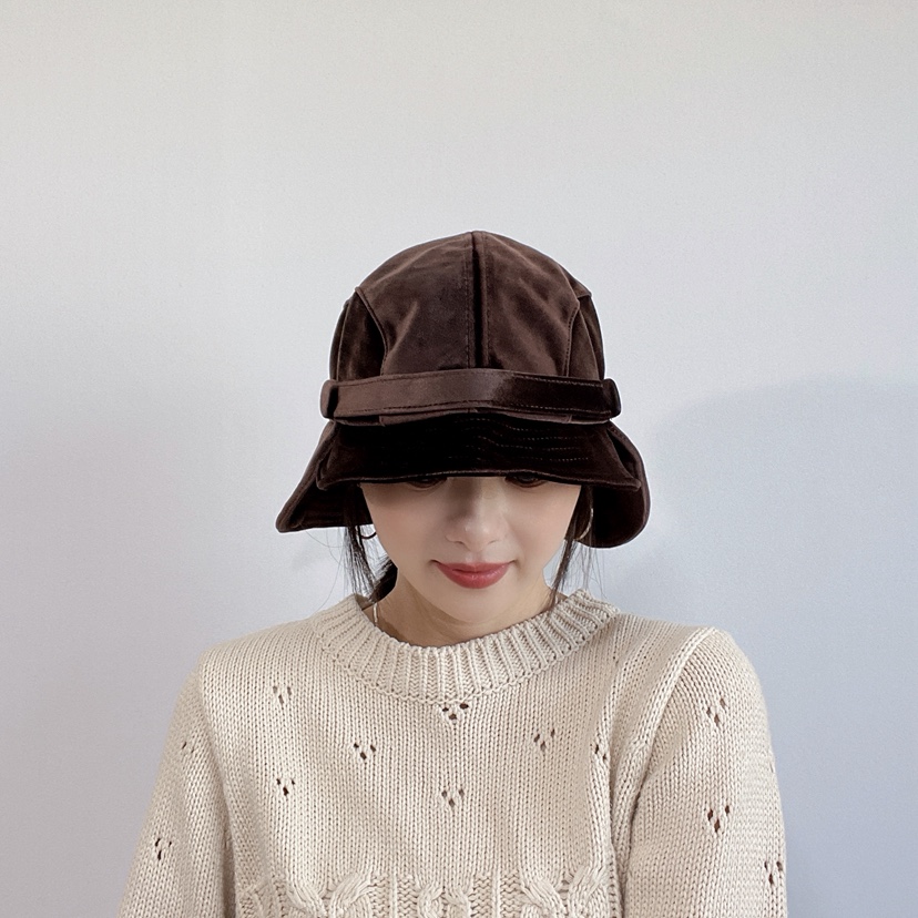 LOVELY HAT東大門代購26秋冬復古絲絨拼接造型帽帽子絲絨LOVELY HAT帽子