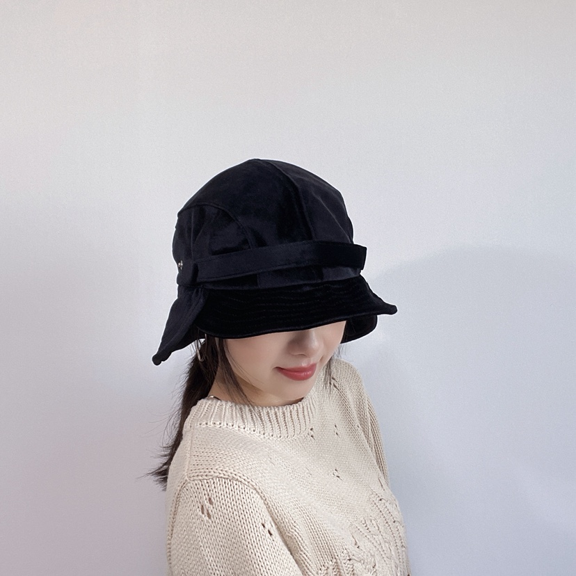 LOVELY HAT東大門代購26秋冬復古絲絨拼接造型帽帽子絲絨LOVELY HAT帽子