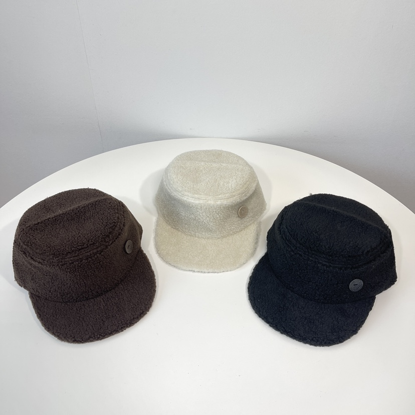 LOVELY HAT東大門直郵26秋冬毛絨短檐裝飾扣帽帽子LOVELY HAT帽子
