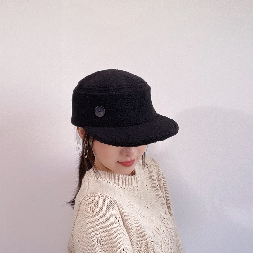 LOVELY HAT東大門直郵26秋冬毛絨短檐裝飾扣帽帽子LOVELY HAT帽子