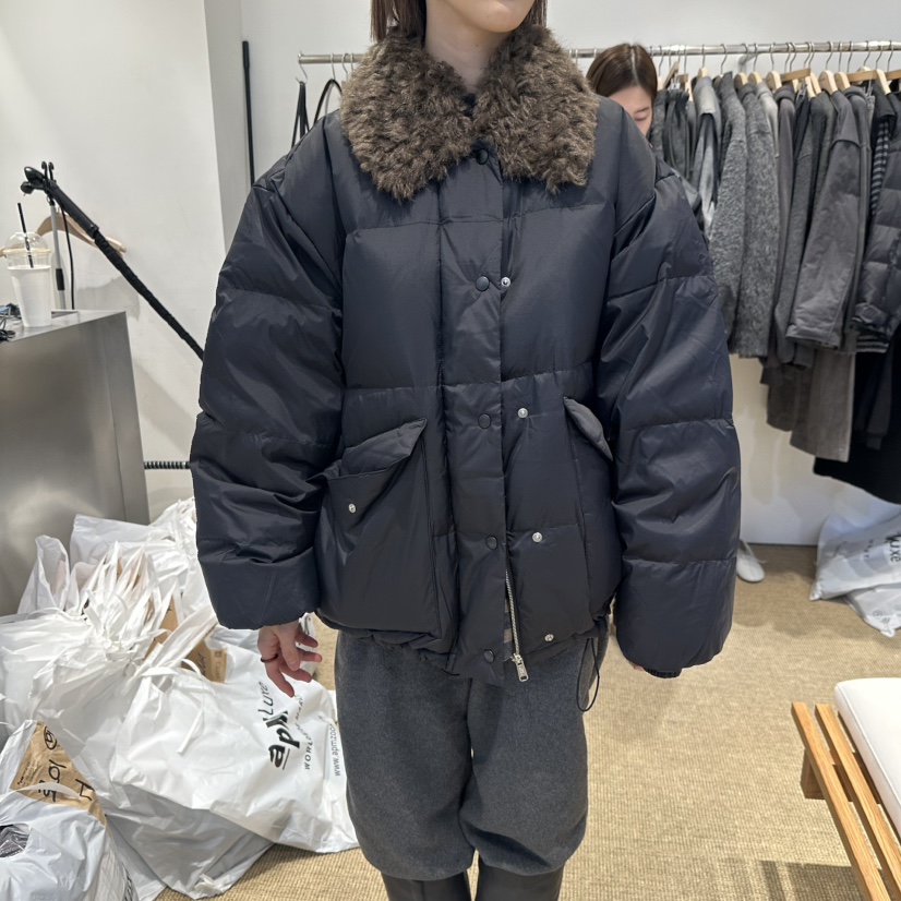 SELF SERVICE/MASOF韓國代購26秋冬毛領短款羽絨短款羽絨服羽SELF SERVICE/MASOF短款羽絨服圖色1