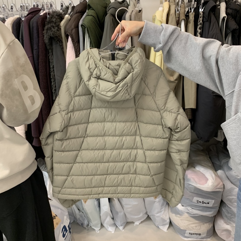 SEeD-SOBORO韓國代購26秋冬短款連帽輕量鴨絨羽絨服短款羽絨服SEeD-SOBORO短款羽絨服