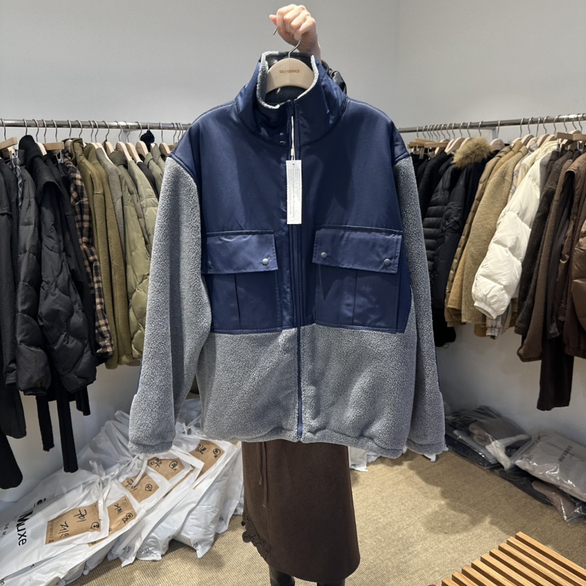 SELF SERVICE/MASOF韓國直郵26秋冬拼接立領工裝夾克立領按扣SELF SERVICE/MASOF夾克圖色2