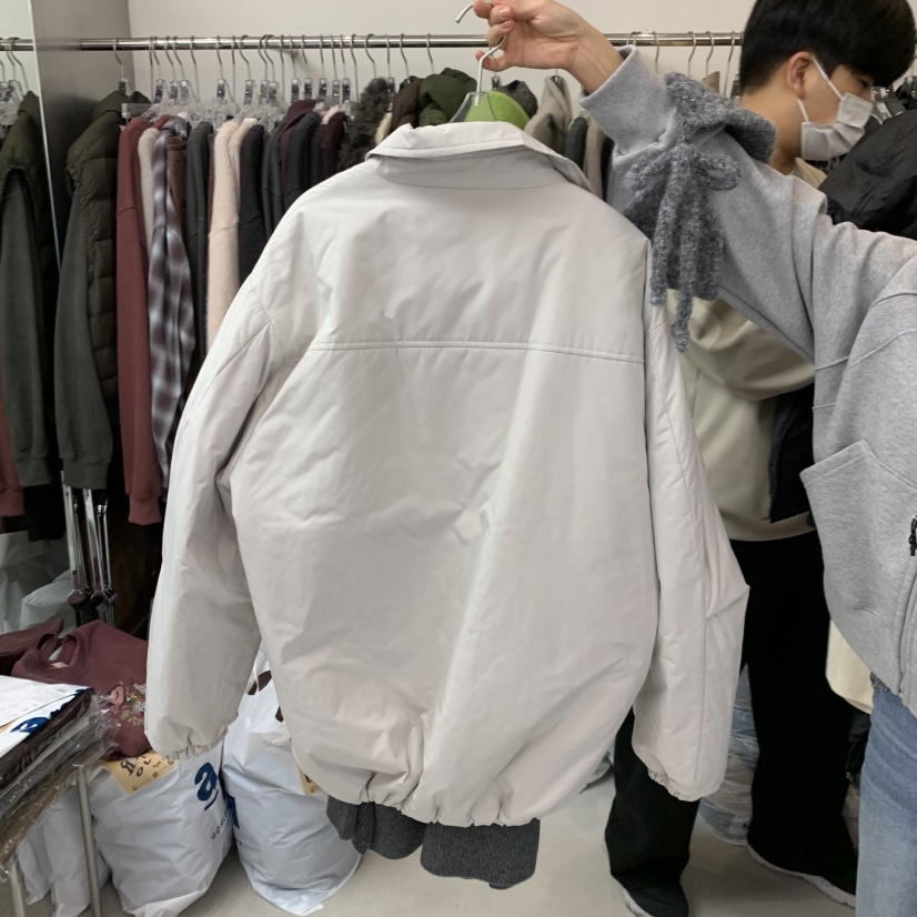 SEeD-SOBORO東大門實拍26秋冬翻領絎縫短款棉服不含棉不含內搭SEeD-SOBORO短款棉服