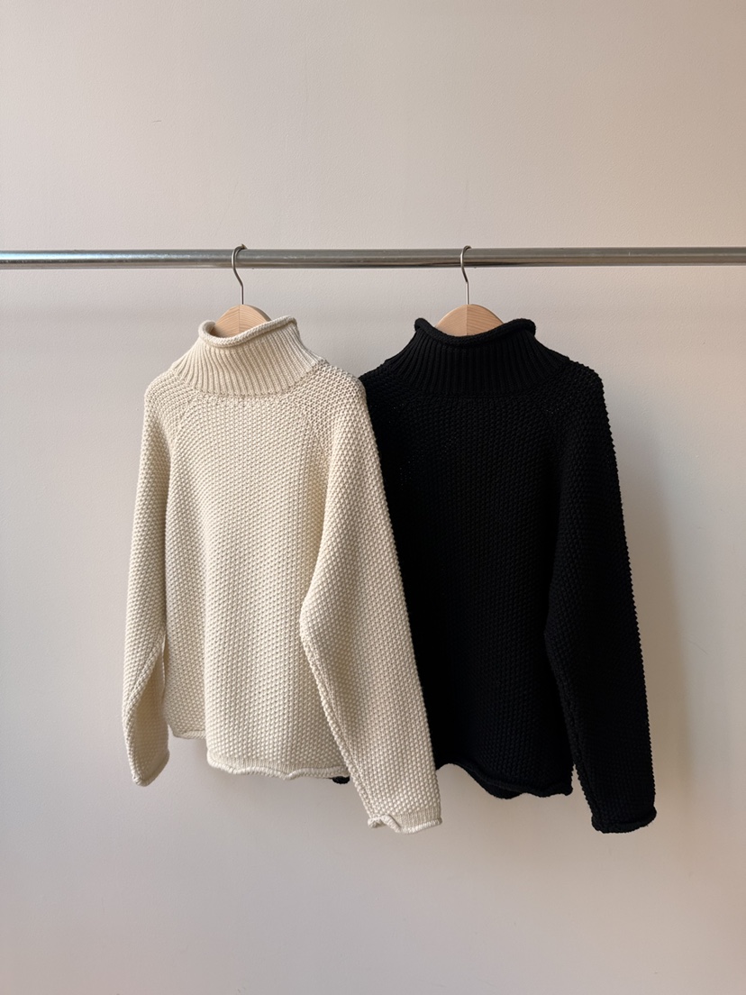 TAFFETA/MURET/ROBERTI東大門實拍26秋冬半拉鏈立領毛衣半拉鏈TAFFETA/MURET/ROBERTI毛衣