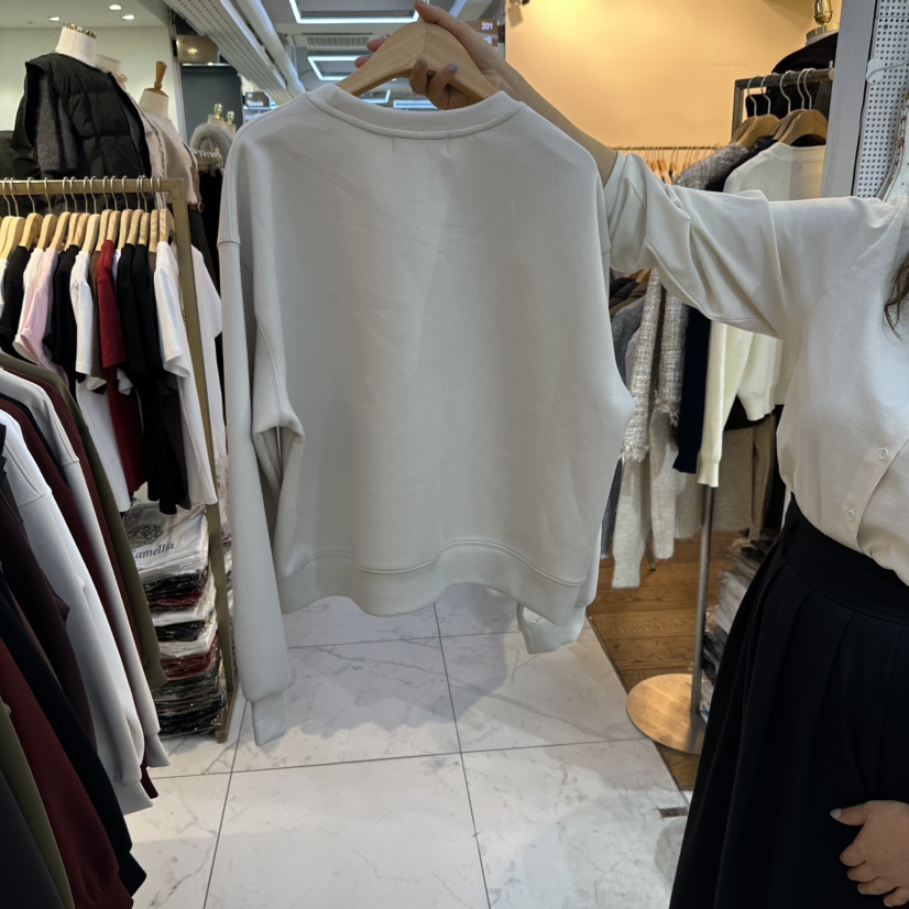 COCO HOLIC韓國代購26秋冬刺繡字母圓領衛衣字母落肩圓領COCO HOLIC衛衣