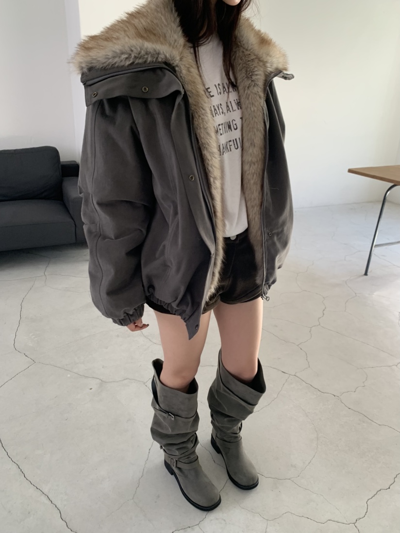 PLO_VER東大門實拍女裝新款熱賣人氣真品短款羽絨服復古絎縫PLO_VER短款羽絨服