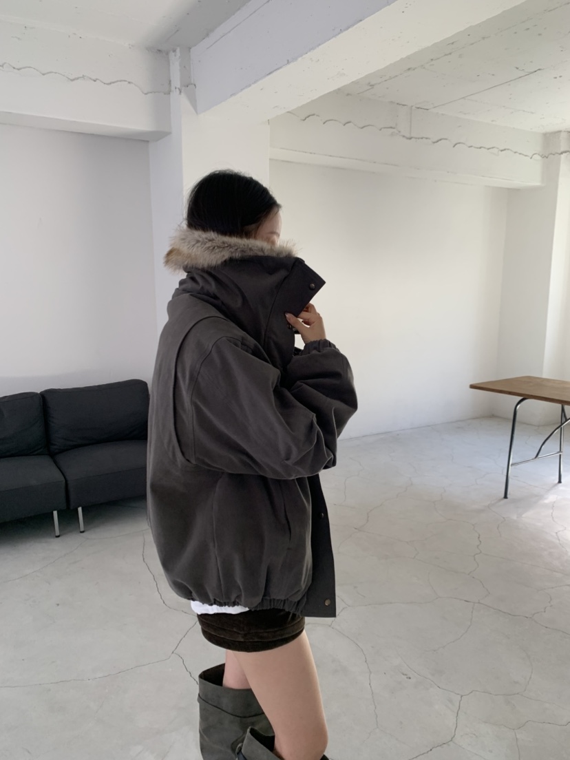 PLO_VER東大門實拍女裝新款熱賣人氣真品短款羽絨服復古絎縫PLO_VER短款羽絨服