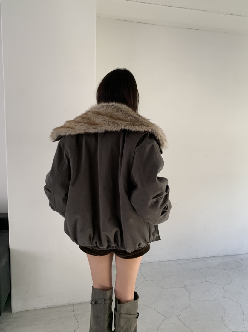 PLO_VER東大門實拍女裝新款熱賣人氣真品短款羽絨服復古絎縫PLO_VER短款羽絨服