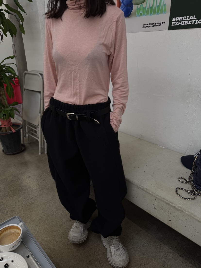 FRANC韓國直郵26秋冬寬版金屬扣皮質腰帶FRANC腰帶