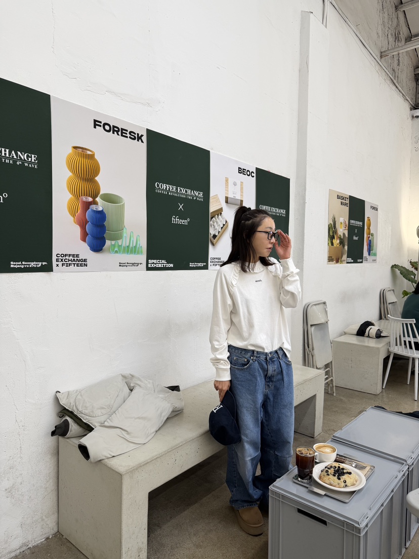 FRANC東大門實拍26秋冬荷葉邊裝飾長袖T恤荷葉邊插肩袖圓領FRANC長袖T恤