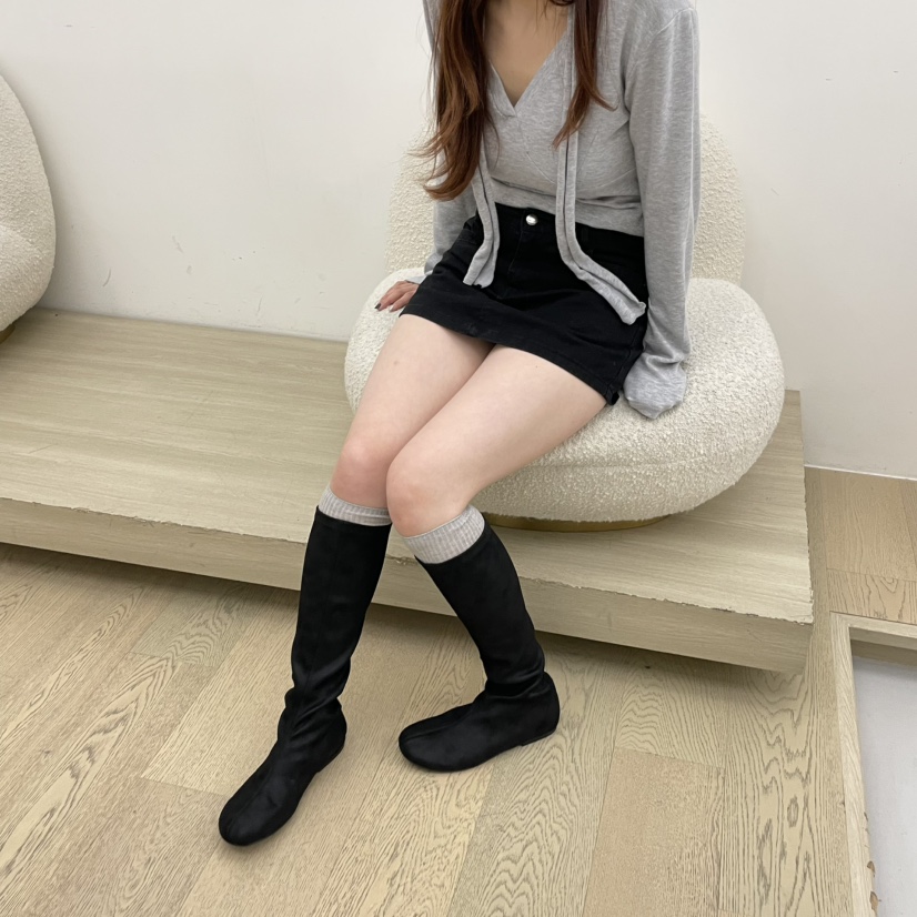 J PLACE東大門代購26秋冬簡約圓頭高筒軟面靴靴子J PLACE靴子