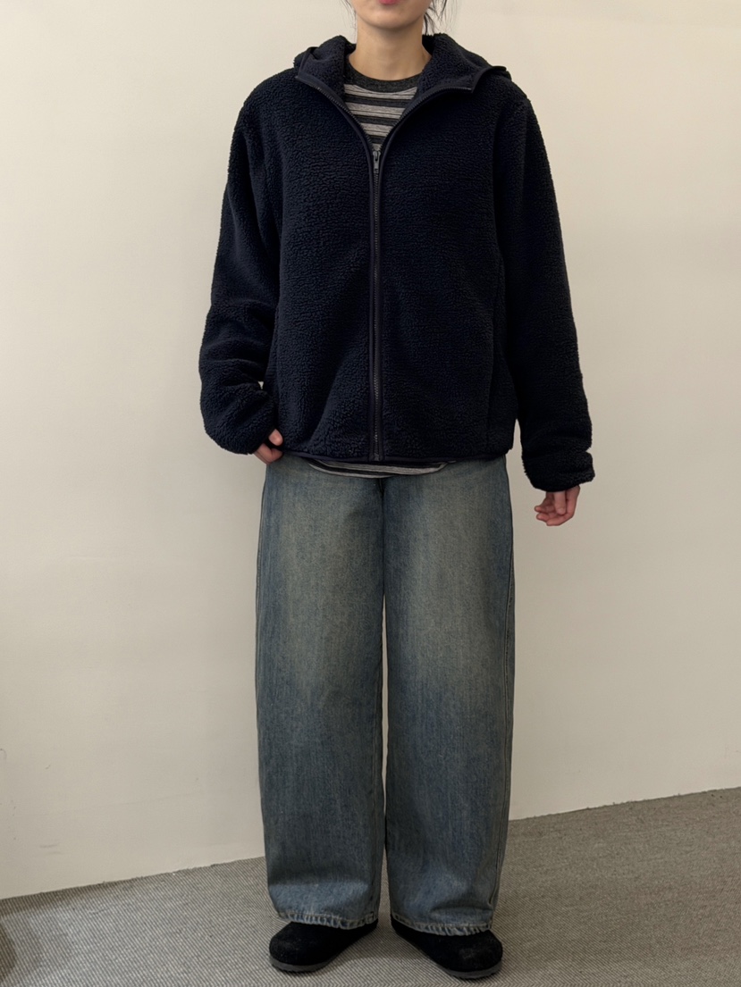 PEPPER韓國代購26秋冬連帽搖粒絨夾克拉鏈開合連帽衫口袋PEPPER夾克