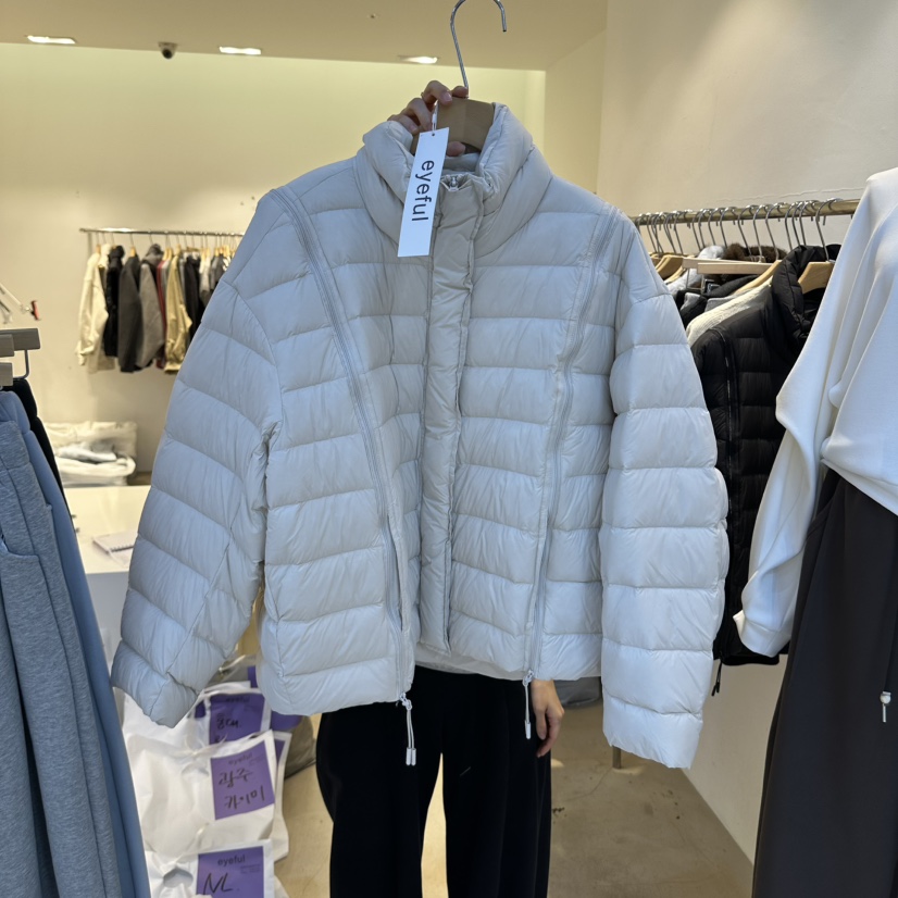 eyeful韓國代購26秋冬短款立領羽絨服短款羽絨服羽絨袖子可拆eyeful短款羽絨服圖色1