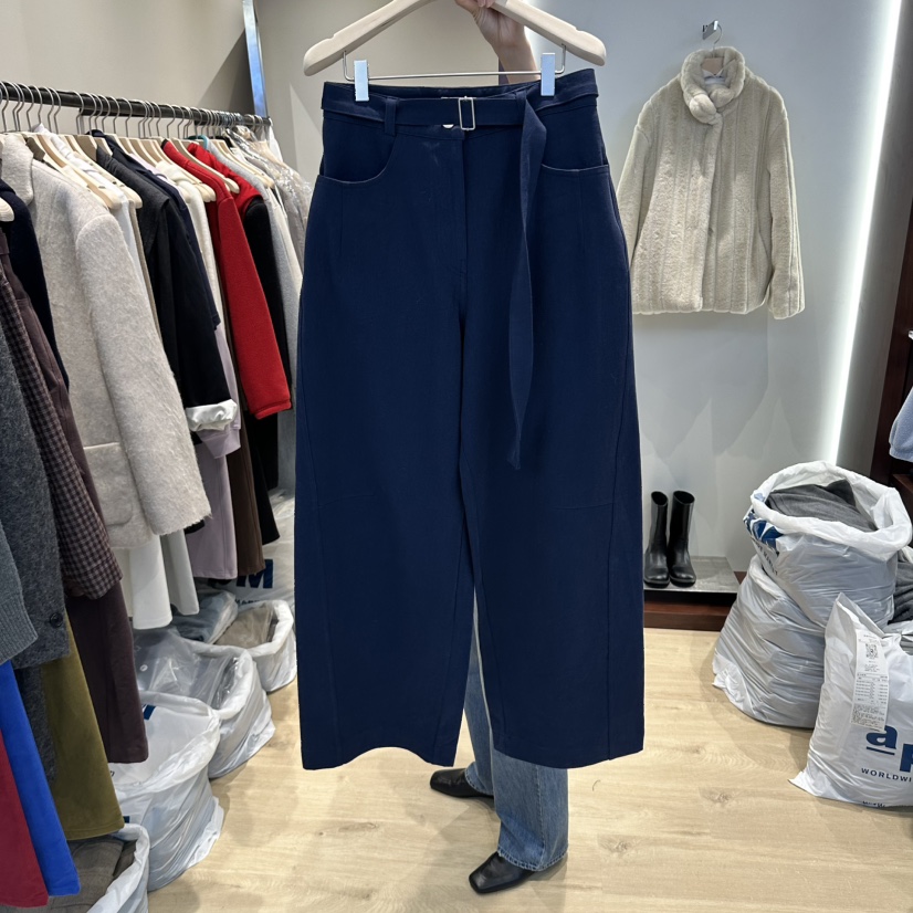 PAIR/RE STOC東大門直郵26秋冬帶腰帶闊腿休閑褲含腰帶闊腿褲PAIR/RE STOC休閑褲圖色1