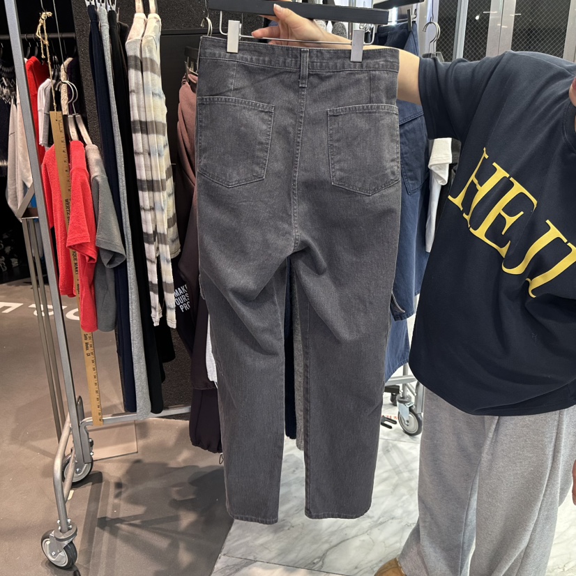 PROJECT ELF東大門實拍26秋冬闊腿工裝牛仔長褲休閑褲口袋工裝PROJECT ELF休閑褲