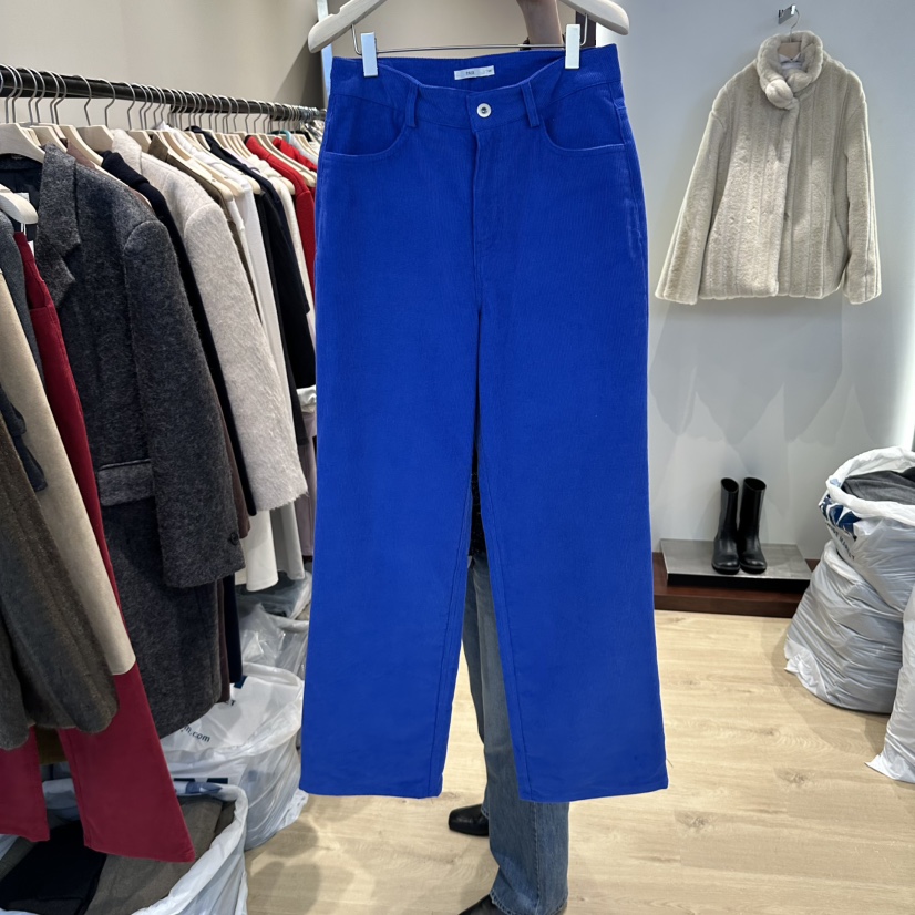 PAIR/RE STOC東大門代購26秋冬高腰燈芯絨闊腿褲休閑褲燈心絨PAIR/RE STOC休閑褲圖色1