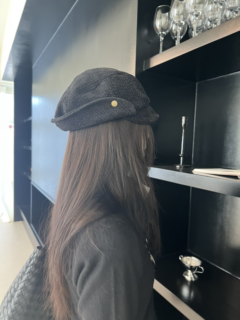 ME MO東大門實拍26秋冬復古燈芯絨鴨嘴帽帽子燈芯絨鴨ME MO帽子