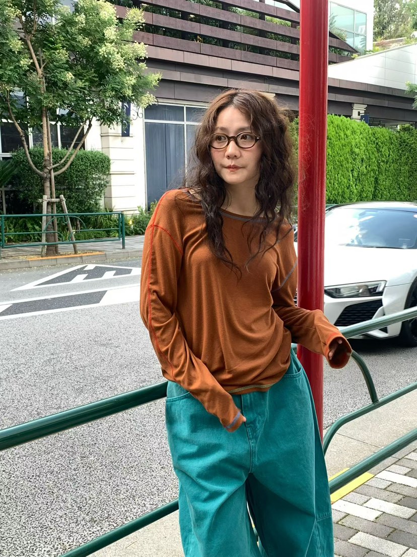 VENTI韓國直郵女士新品人氣26秋冬休閑職業26初秋長袖T恤VENTI長袖T恤圖色5