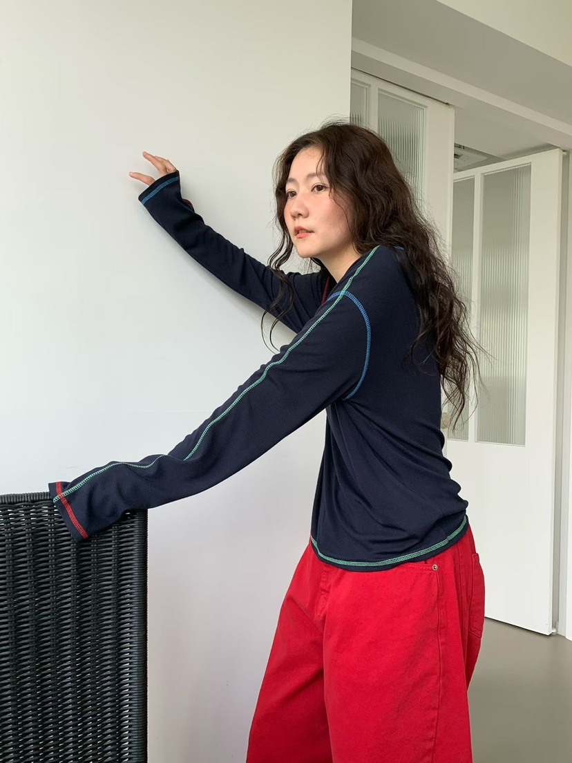 VENTI韓國直郵女士新品人氣26秋冬休閑職業26初秋長袖T恤VENTI長袖T恤圖色6
