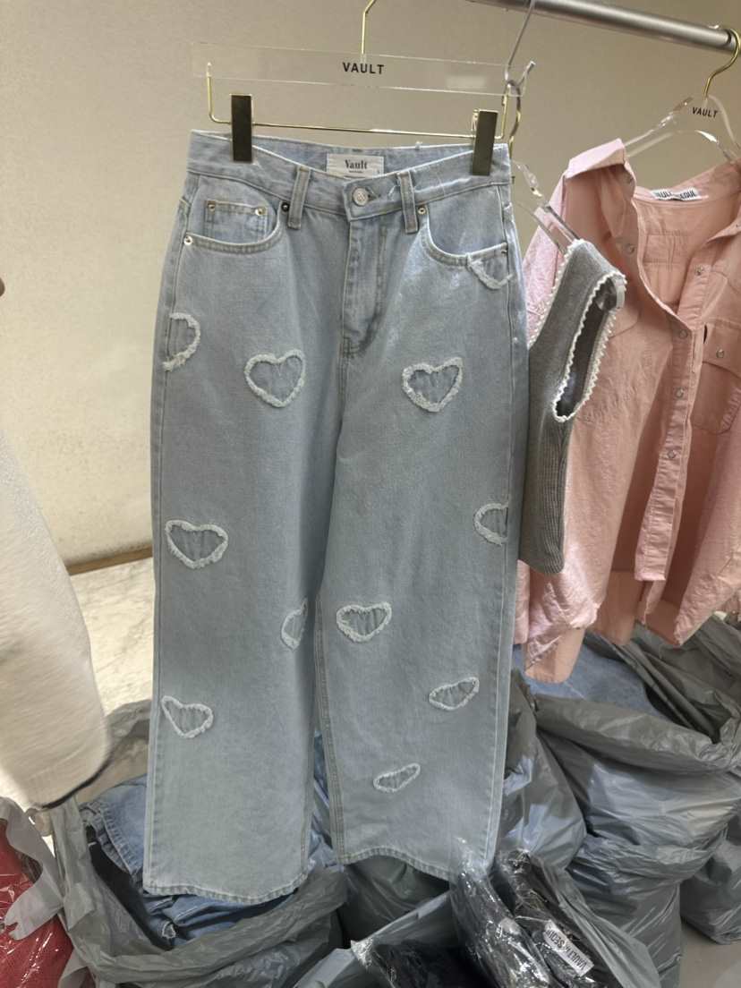 VAULT韓國直郵女裝新品職業時尚休閑24春夏真品熱賣牛仔褲VAULT牛仔褲