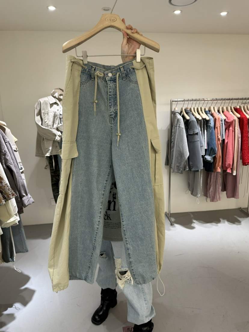 VAULT韓國直郵女裝新品人氣熱賣真品休閑職業24春夏牛仔褲牛仔布VAULT牛仔褲