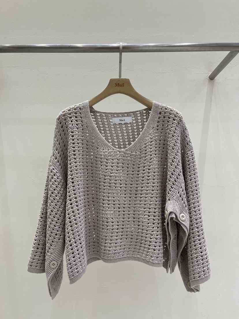 Mu:i韓國直郵東大門實拍女裝新款休閑真品職業人氣24春夏針織衫Mu:i-A針織衫