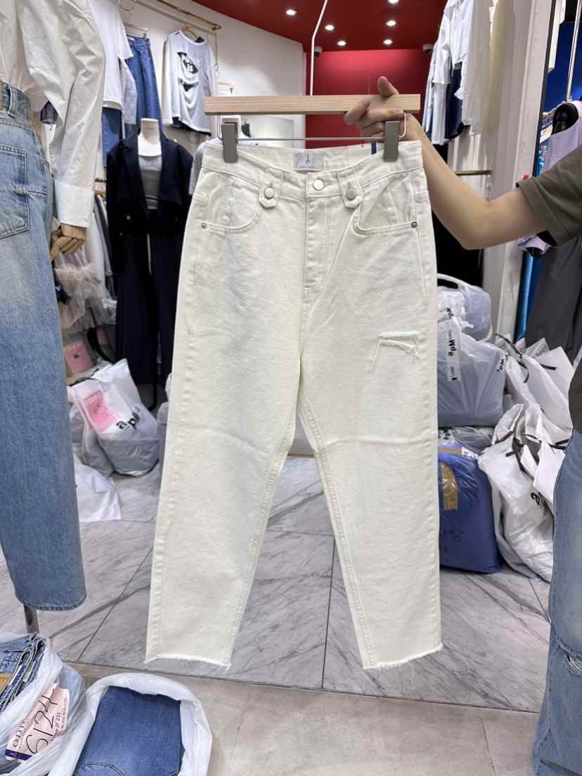 ODIF韓國直郵東大門實拍女裝新款職業24春夏真品人氣牛仔褲ODIF牛仔褲