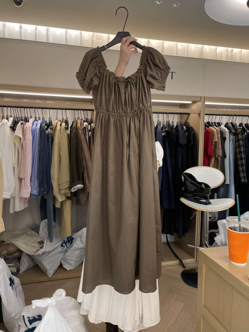 OBJET韓國直郵東大門代購女裝新款時尚24春夏真品休閑連衣裙love us u/OBJET連衣裙