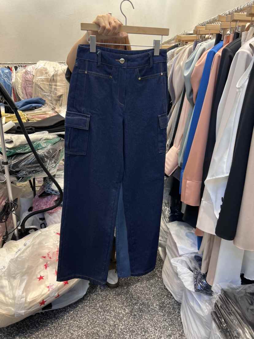 RIJINA直郵韓國代購女裝新品時尚24春夏真品職業人氣牛仔褲RIJINA牛仔褲