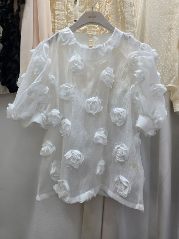SUGAR韓國直郵女裝新品推薦休閑真品職業24春夏襯衫蕾絲衫SUGAR襯衫/蕾絲衫