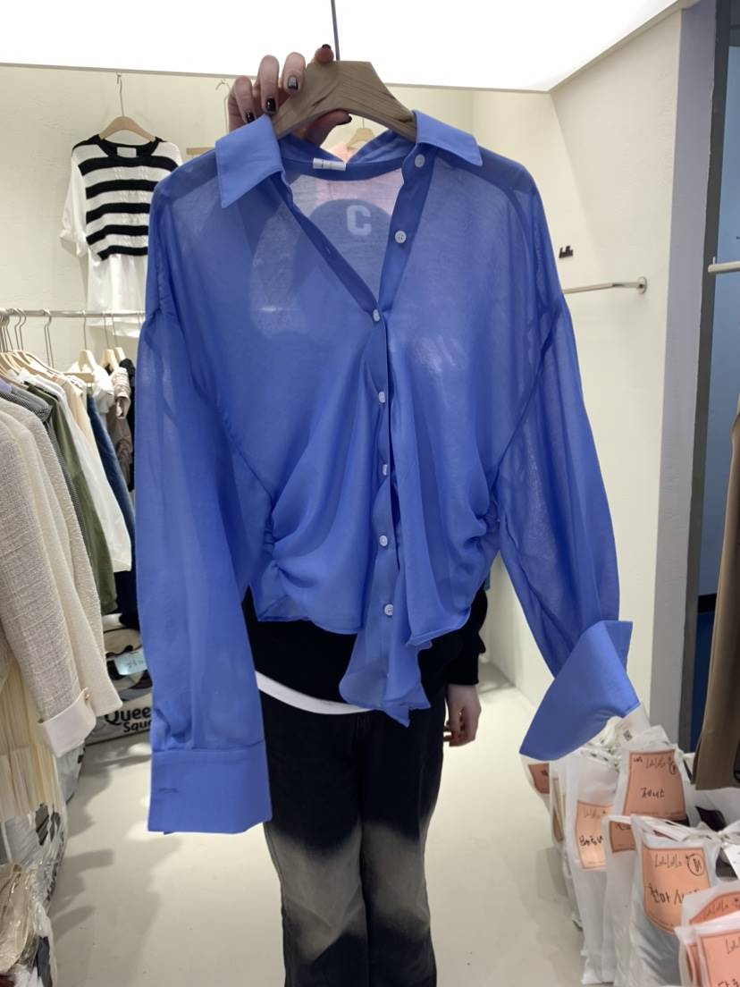 LULULALLA直郵韓國代購女裝新款真品熱賣職業推薦襯衫蕾絲衫LULULALLA襯衫/蕾絲衫