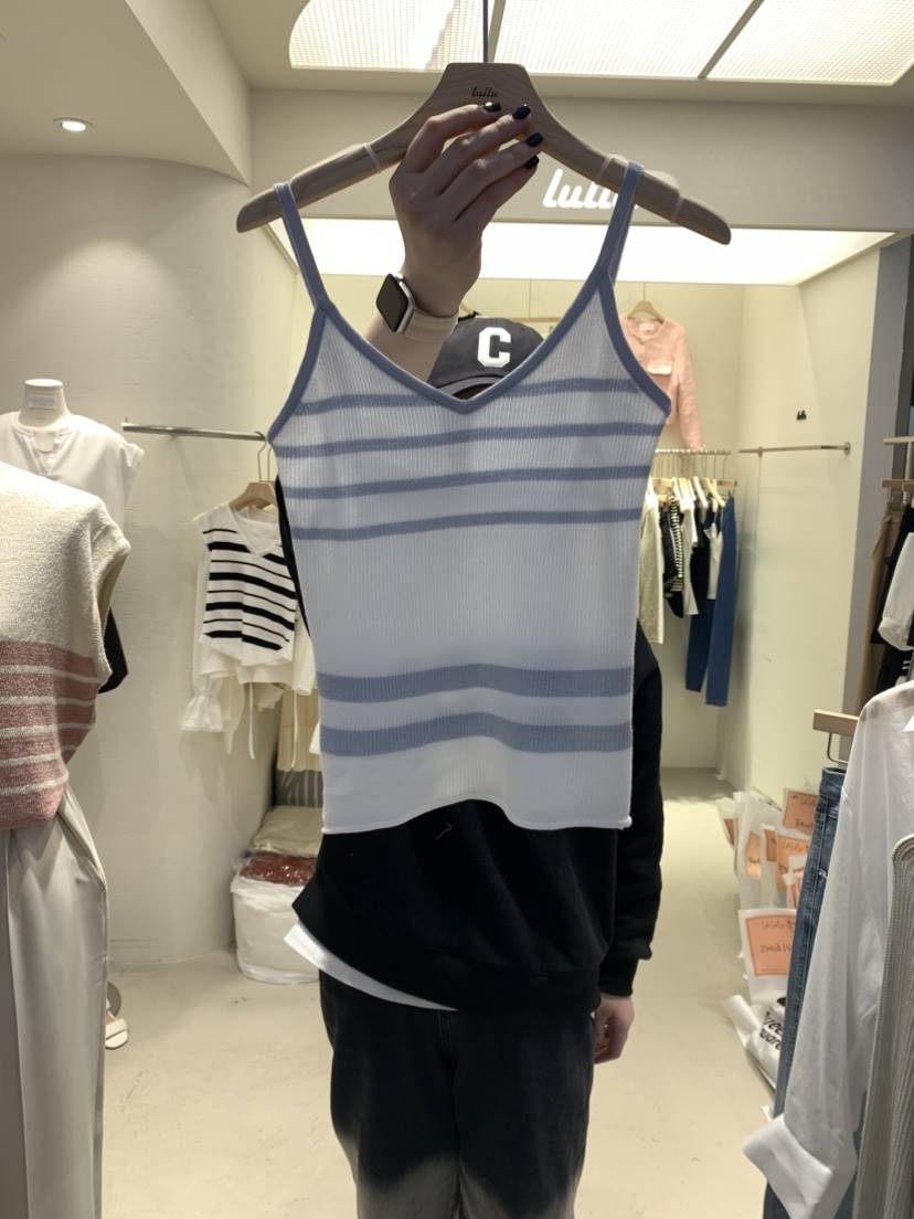 LULULALLA韓國直郵女裝新款24春夏休閑人氣真品推薦吊帶背心LULULALLA吊帶/背心