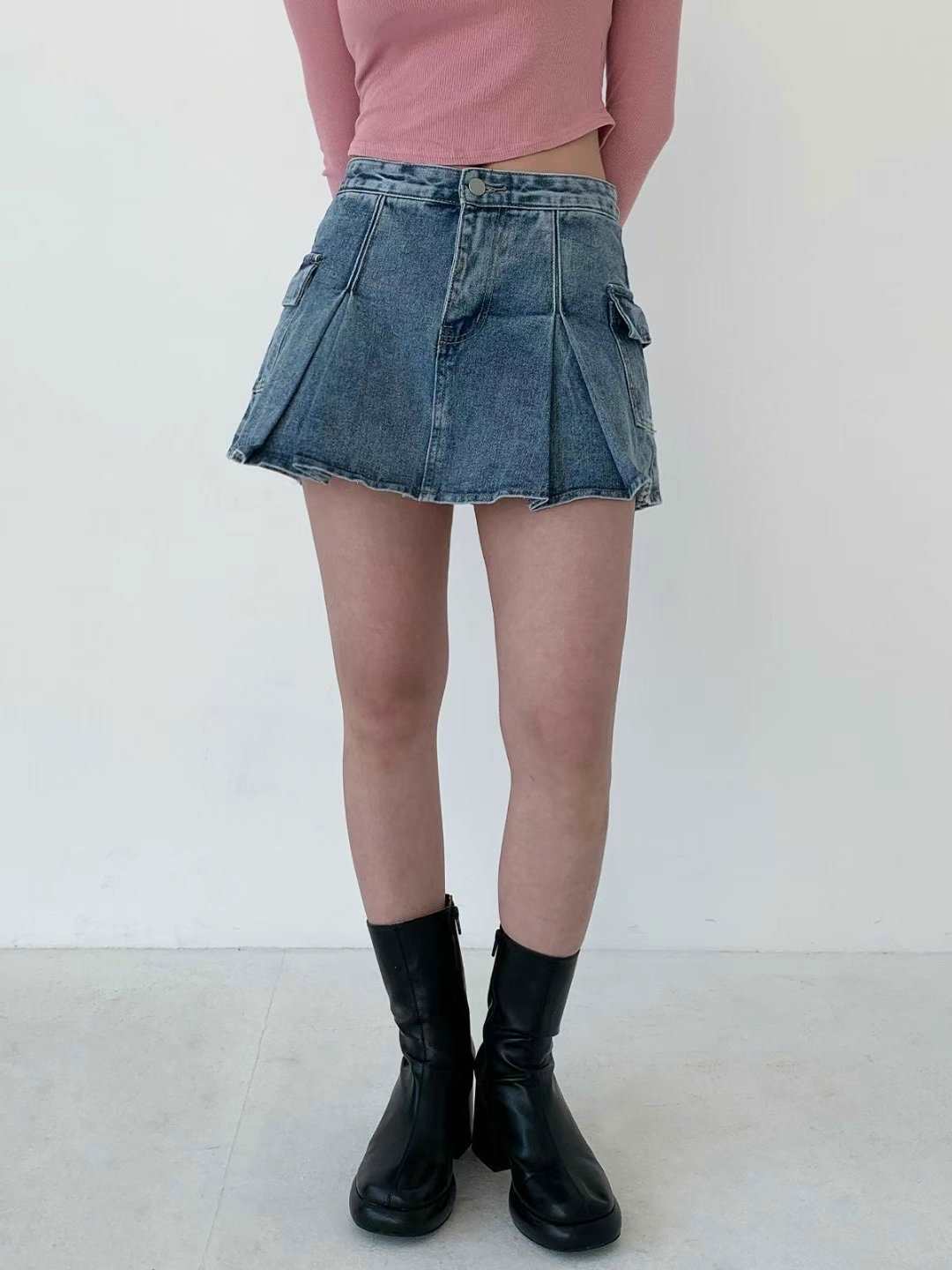 IT直郵韓國代購女裝新款24春夏休閑真品人氣推薦職業短裙IT短裙