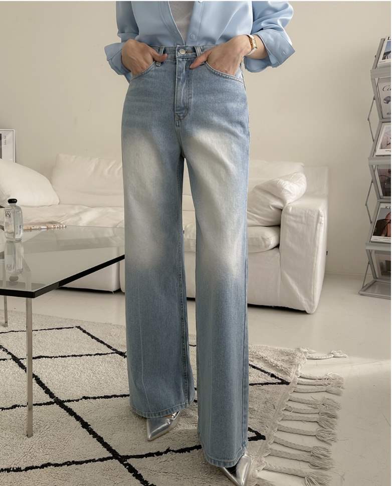 LEA韓國直郵東大門代購女裝新品時尚真品24春夏熱賣牛仔褲이향牛仔褲