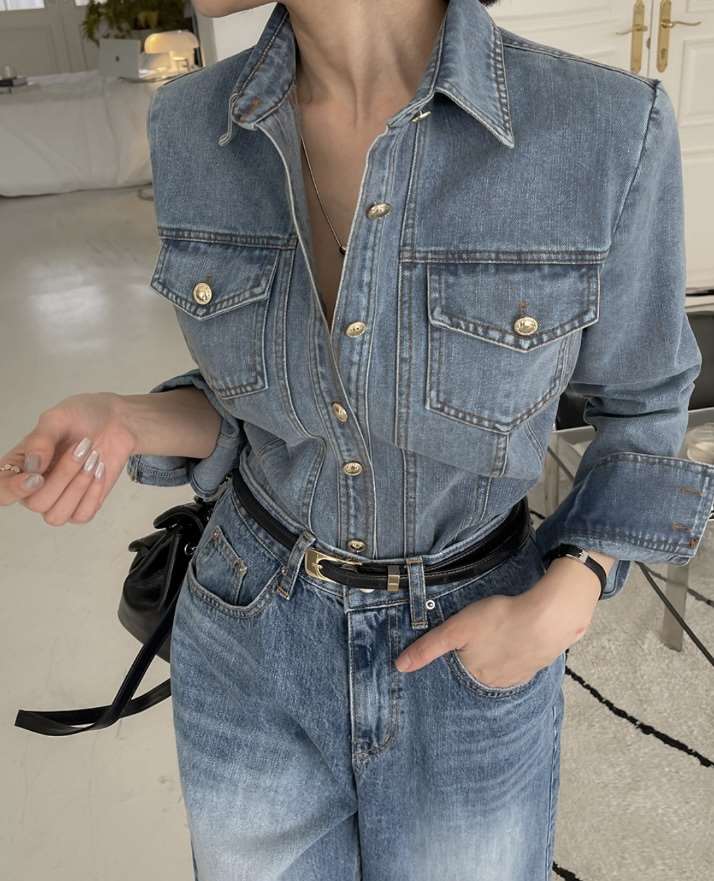 LEA韓國直郵女裝新品推薦真品時尚人氣24春夏職業襯衫蕾絲衫이향襯衫/蕾絲衫