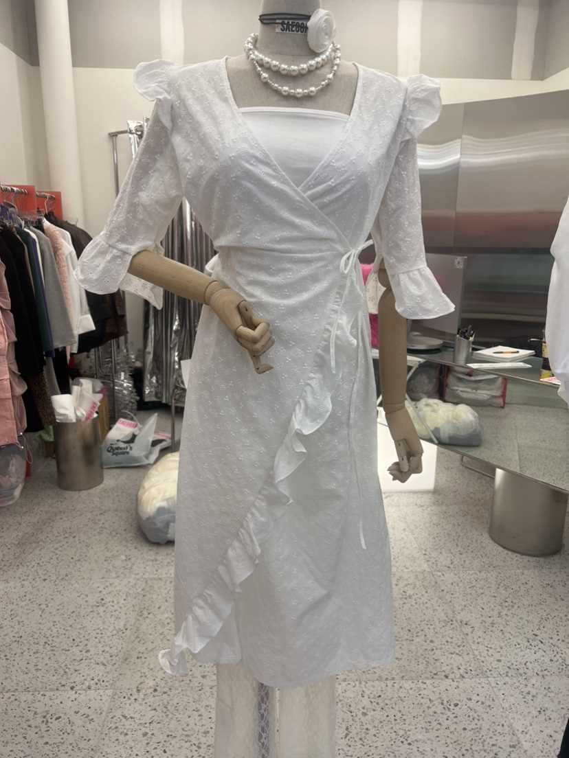 SAEGGAM韓國直郵東大門實拍女裝新款真品時尚休閑24春夏連衣裙SAEGGAM連衣裙