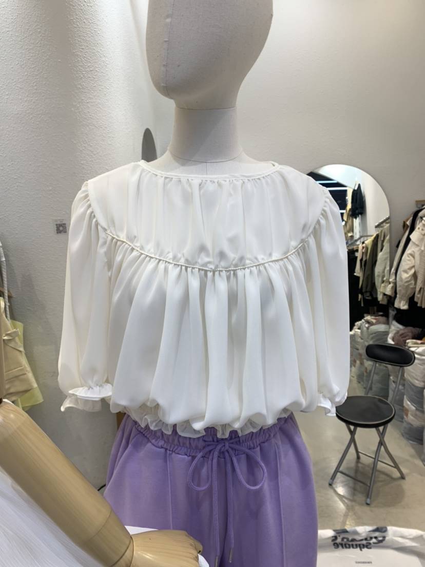 THE GARO韓國直郵東大門代購女裝新品人氣24春夏襯衫蕾絲衫HYPEARL襯衫/蕾絲衫