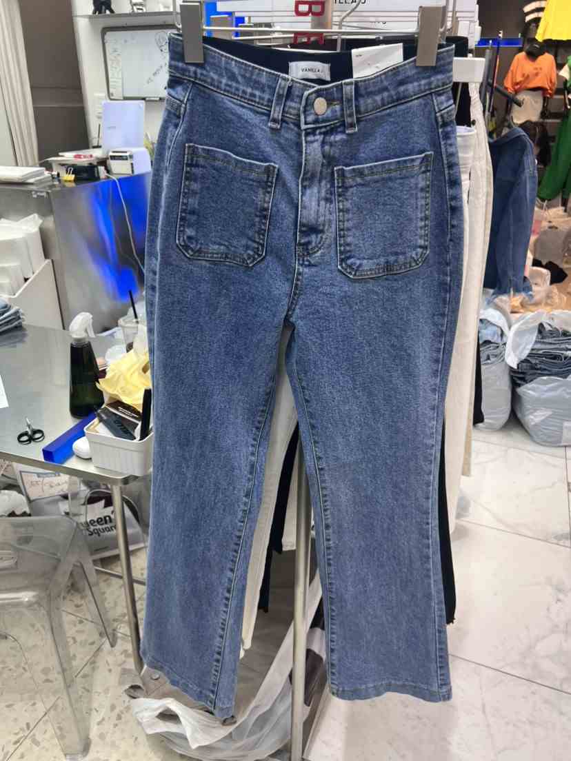 VANILLA J韓國直郵東大門實拍女裝新品人氣推薦真品牛仔褲VANILLA J牛仔褲