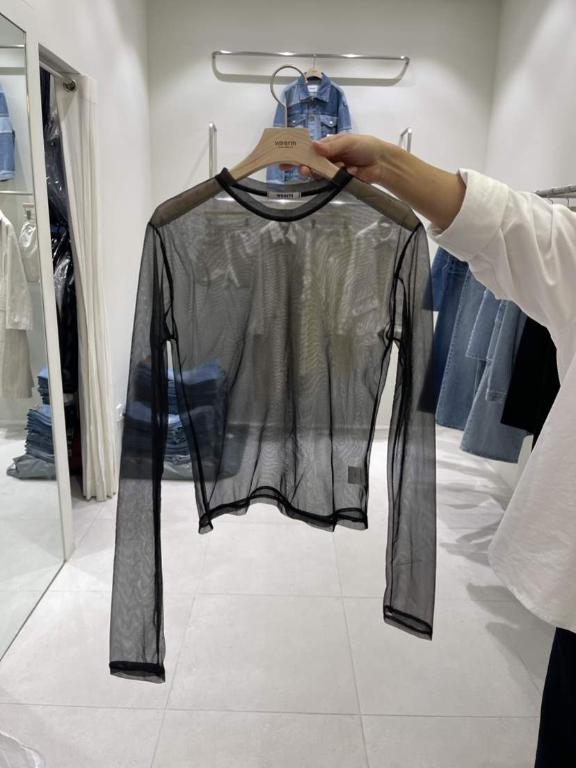 ws@rm/WA SHING ROOM韓國直郵東大門實拍女裝新品24春夏襯衫蕾絲衫透視ARTISANAL襯衫/蕾絲衫