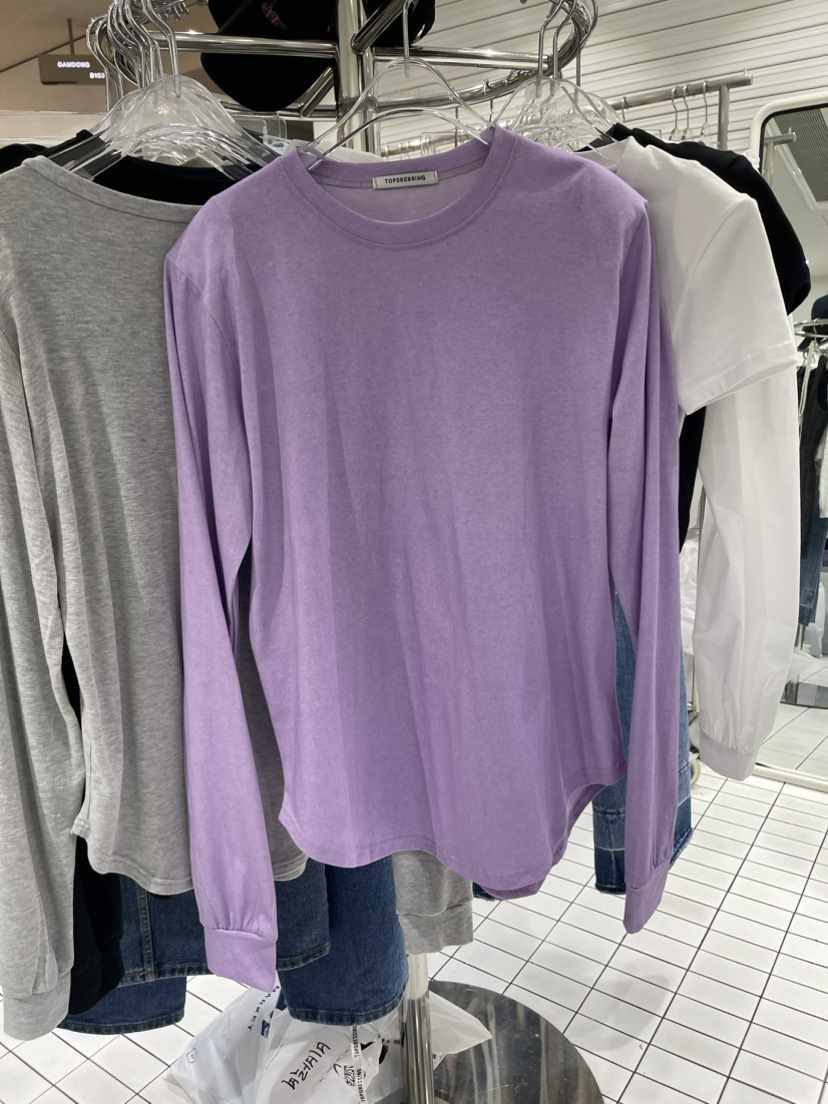 TOPDRESSING韓國直郵女裝新品人氣時尚熱賣推薦休閑長袖T恤THE BRUNCH長袖T恤