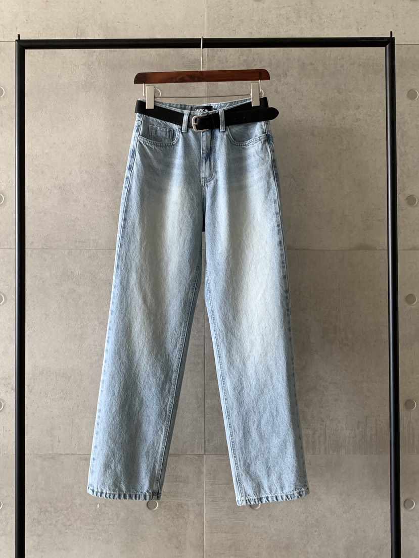 DAVICHI韓國直郵女裝新品24春夏人氣熱賣真品推薦職業牛仔褲DAVICHI牛仔褲