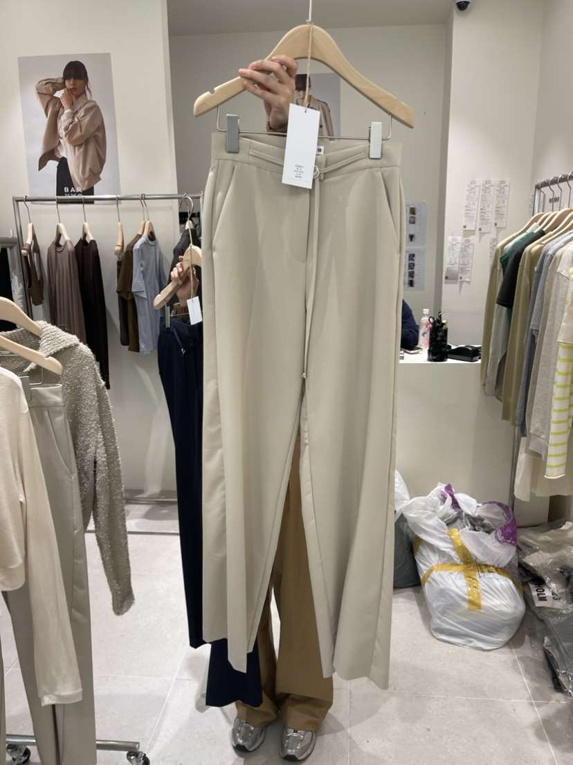WATERBAR韓國直郵東大門實拍女裝新款24春夏休閑休閑褲腰帶RIBBON休閑褲