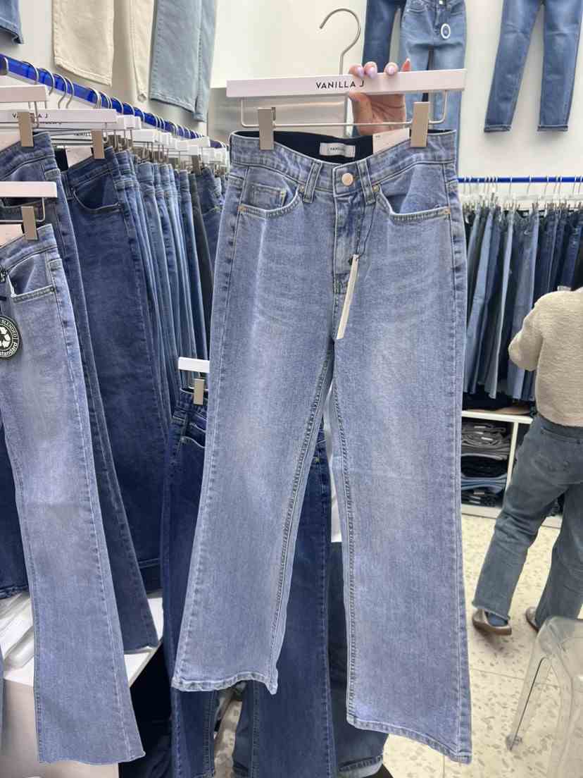 VANILLA J韓國直郵東大門實拍女裝新品真品24春夏牛仔褲VANILLA J牛仔褲