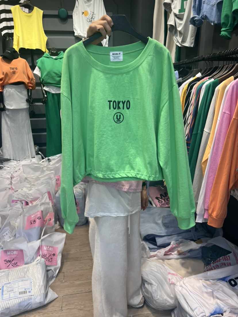 MORI直郵韓國代購女裝新品人氣真品時尚熱賣休閑推薦長袖T恤MORI長袖T恤