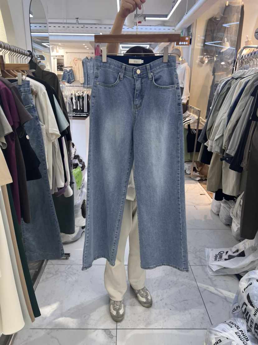 SELINA-Q直郵韓國代購女裝新款時尚真品推薦24春夏牛仔褲SELINA-Q牛仔褲