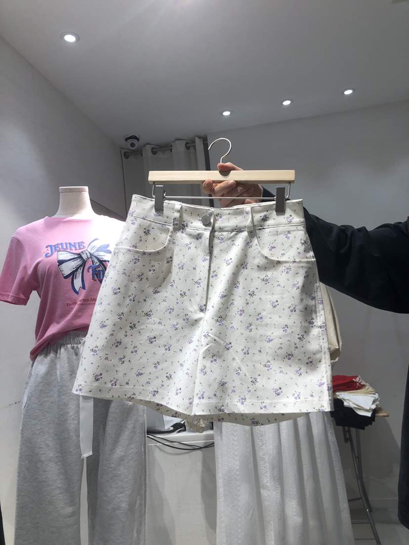 VENICE直郵韓國代購女裝新款真品人氣職業休閑時尚24春夏短褲VENICE短褲